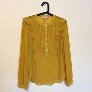 Loft Yellow Blouse Sz XS